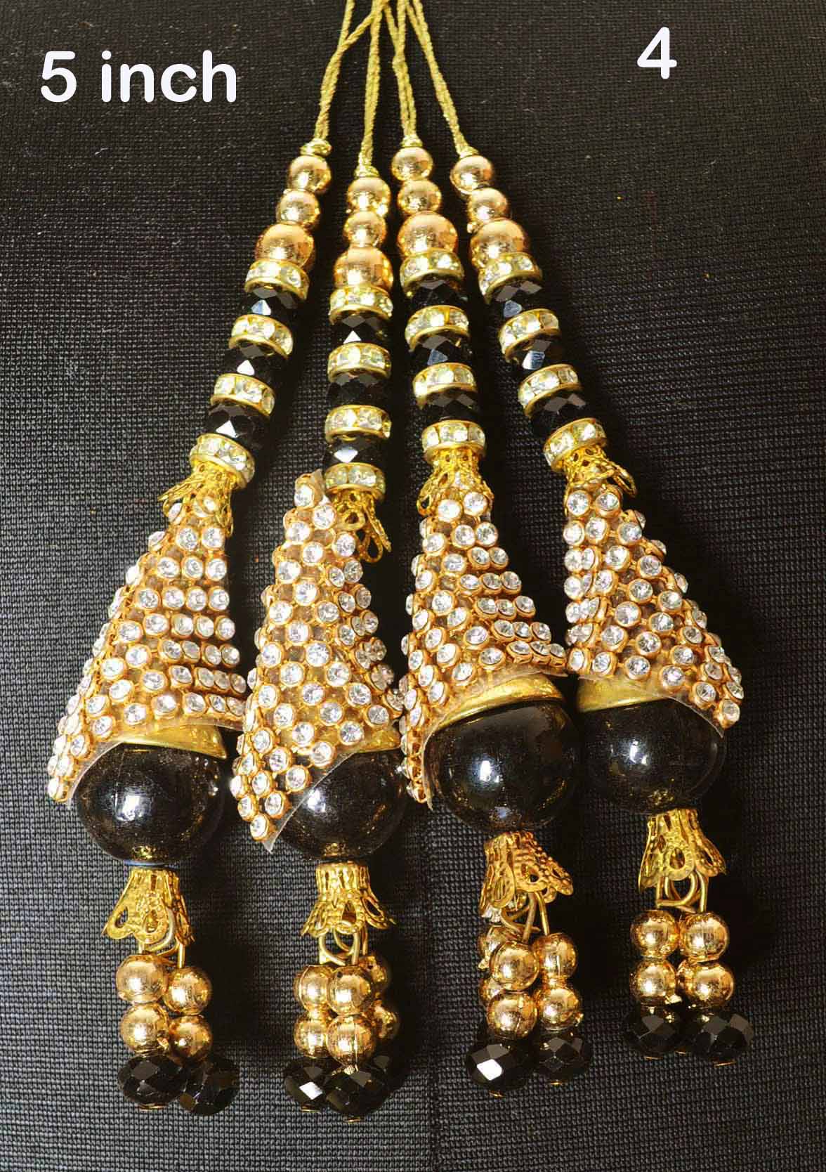 Golden Trims Home Decor Embroidered Tassels Fringe Beaded Trimmings