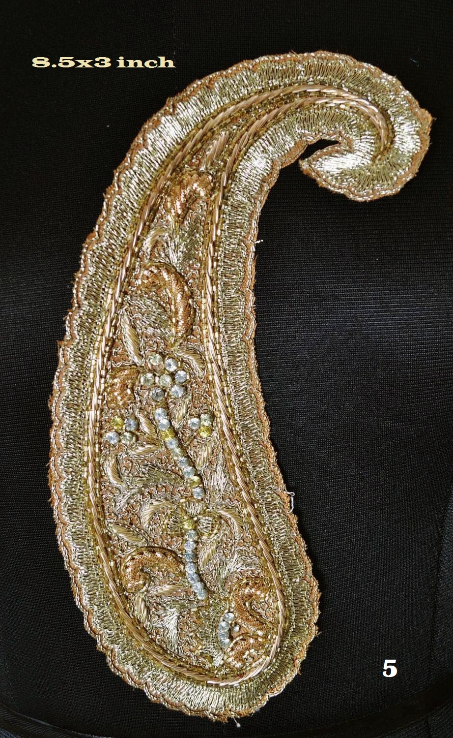 PAISLEY APPLIQUE GOLDEN SILVER ZARDOZI SUITS SAREES PROM DRESS : 12 Designs  | eBay