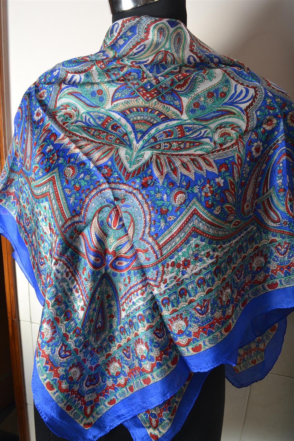 Printed Silk Square Pashmina Scarves | Bandhanas | Pareos